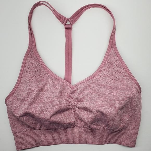 Yogalicious Pink Marled Sports Bra Size Small - Picture 1 of 3